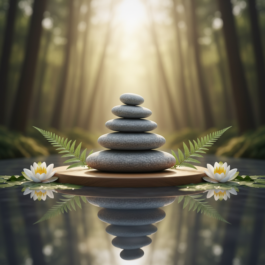 Representación del equilibrio mental y calma